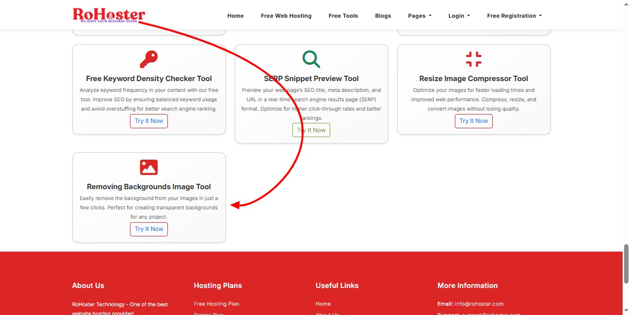 How to Use the Background Remover Tool by RoHoster