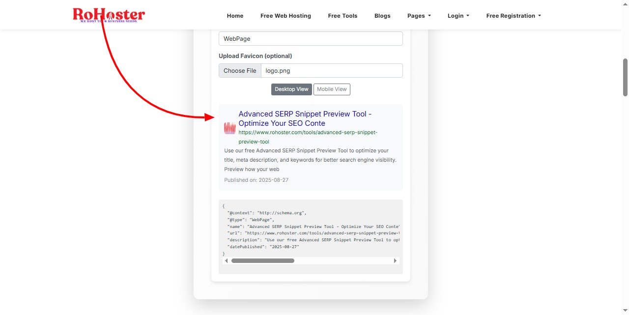 How to Use the SERP Snippet Preview Tool by RoHoster