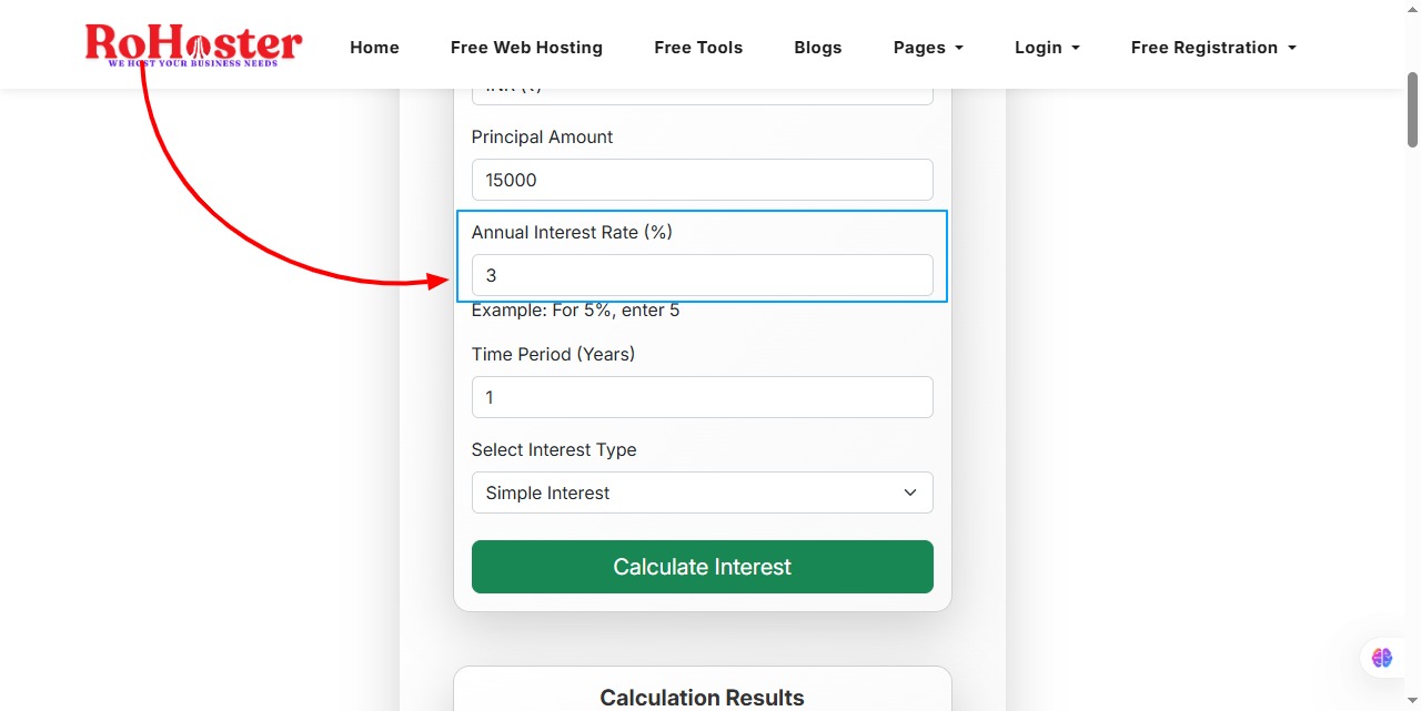 How to Use the Simple Interest and Compound Interest Calculator Tool by RoHoster