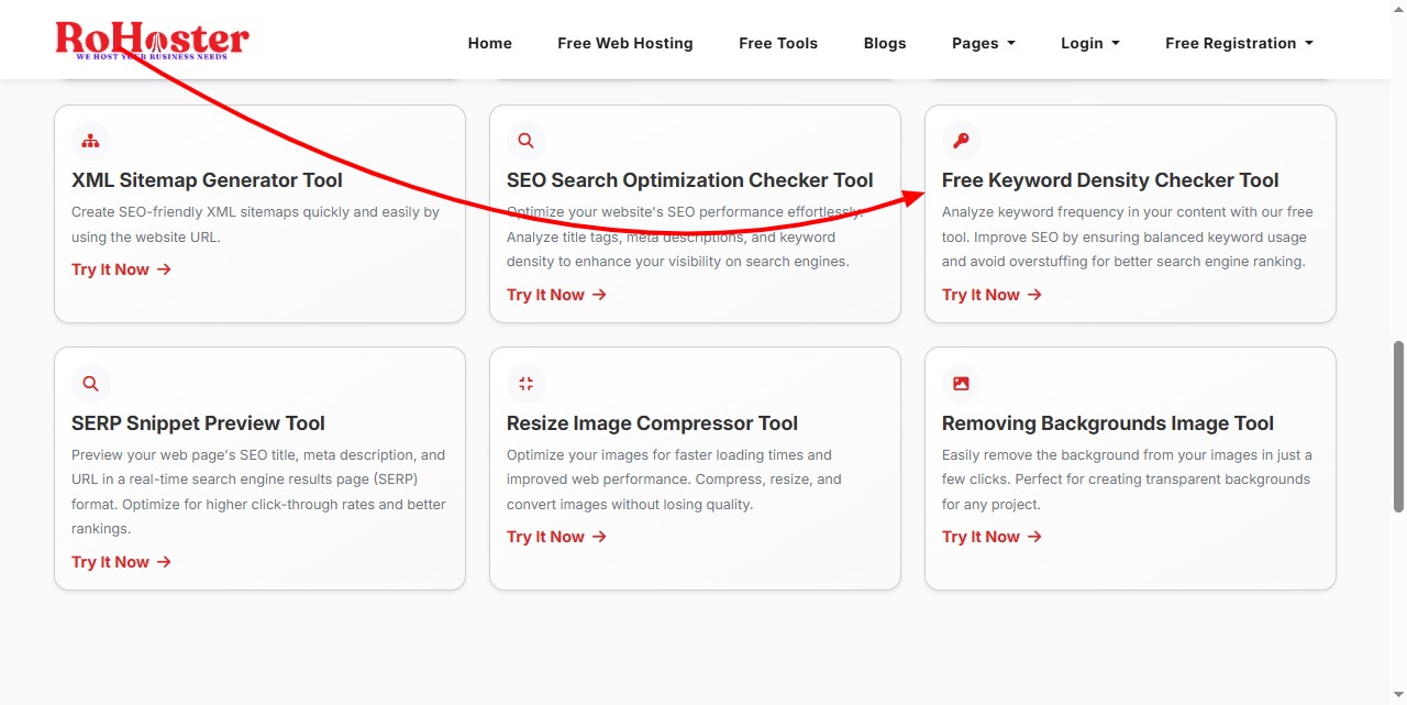 How to Use the Keyword Density Checker Tool by RoHoster