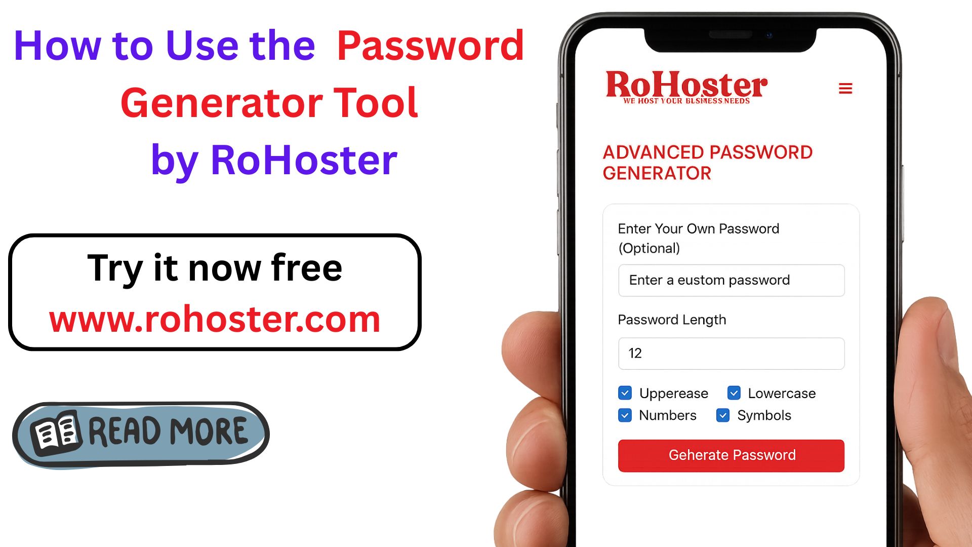 How to Use the Password Generator Tool by RoHoster