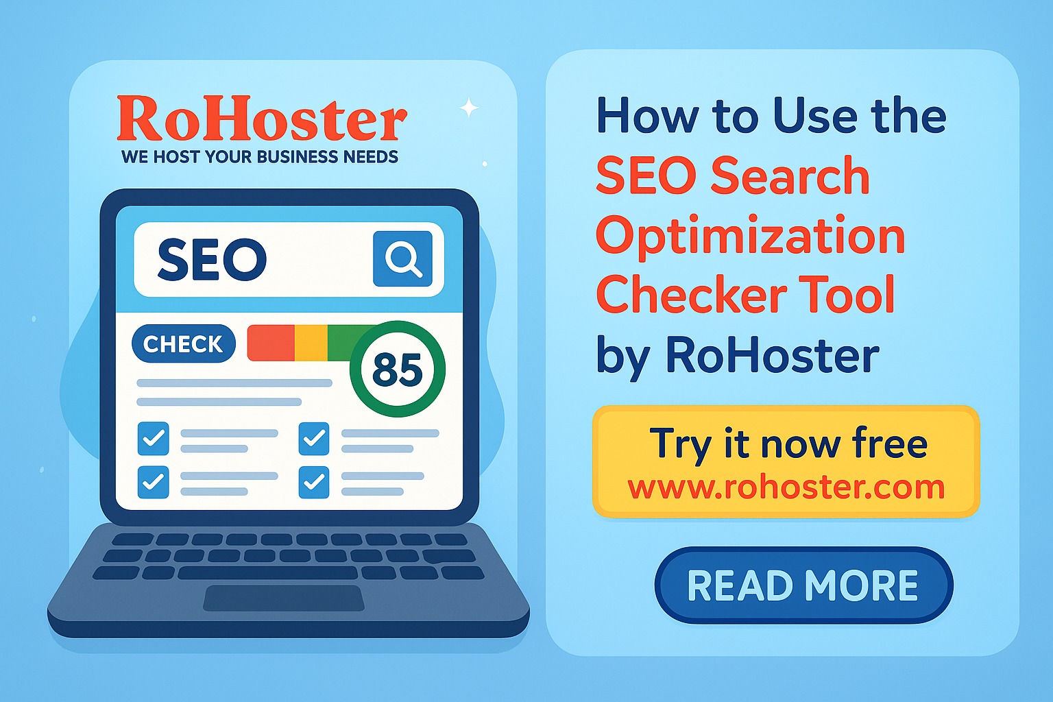 How to Use the SEO Search Optimization Checker Tool by RoHoster