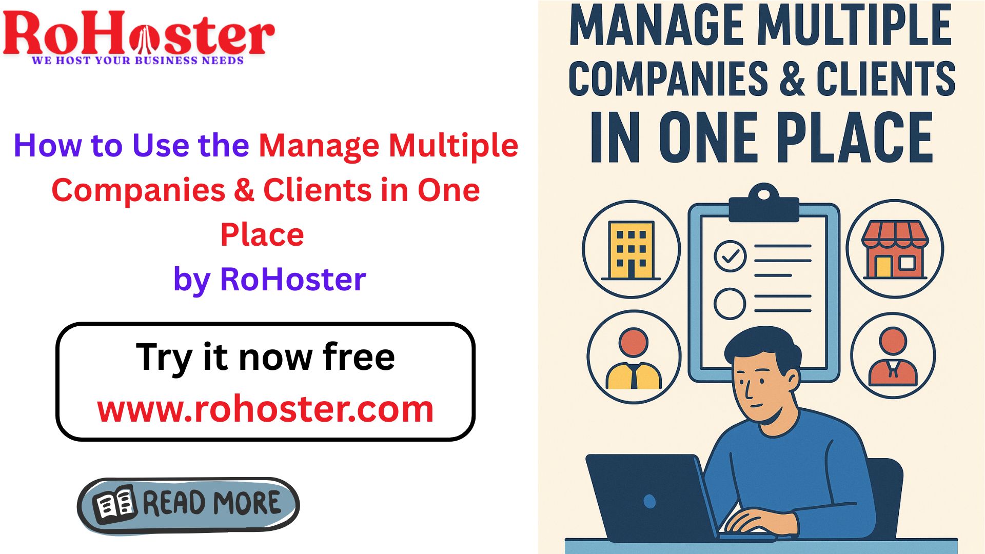 How to Manage Multiple Companies & Clients in One Place – Using RoHoster Dashboard