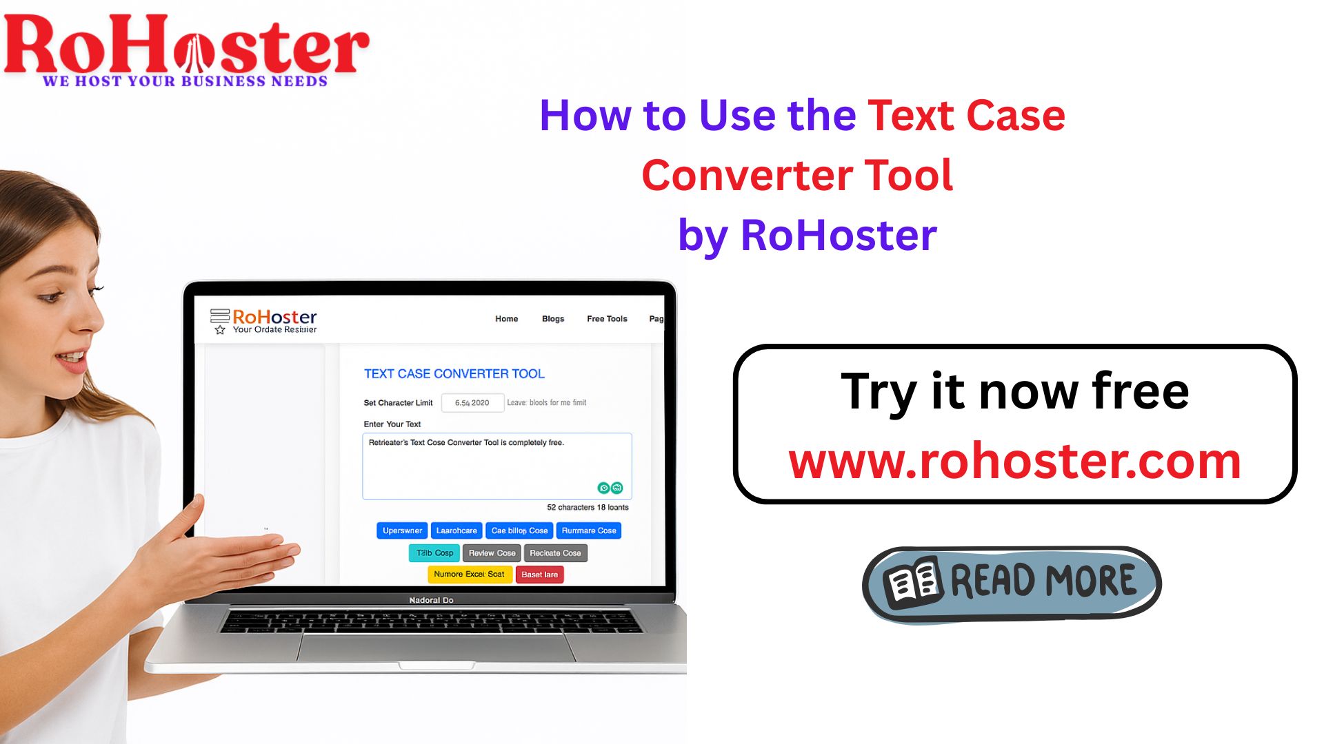 How to Use the Text Case Converter Tool by RoHoster
