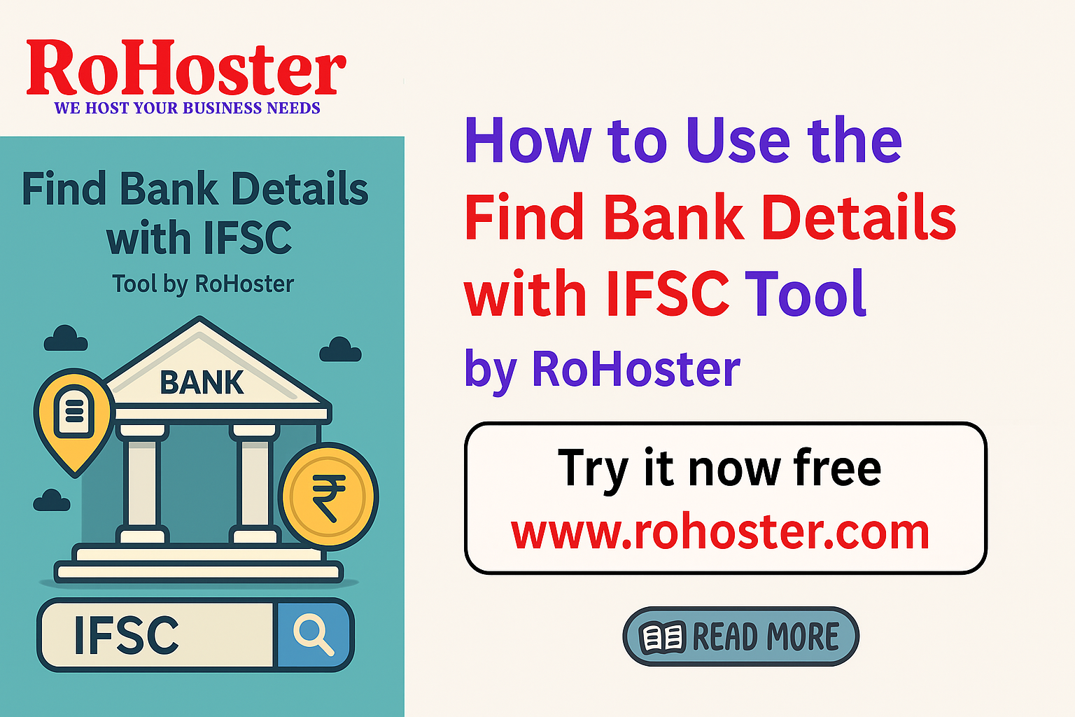 How to Use the “Find Bank Details with IFSC” Tool by RoHoster