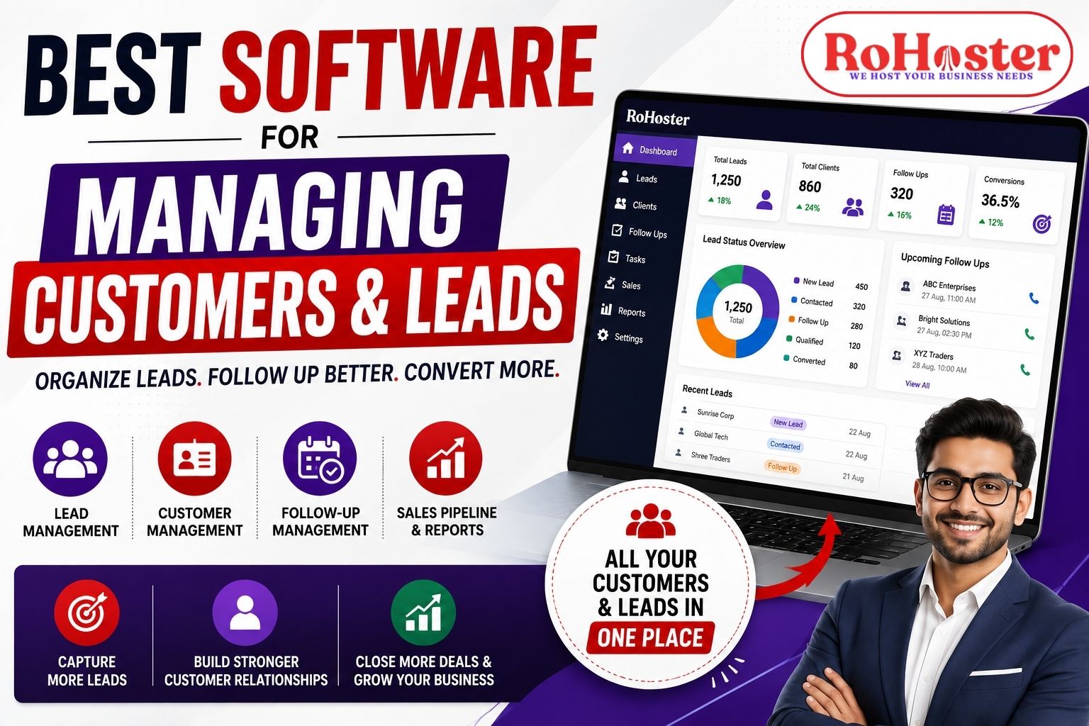 Best Software for Managing Customers and Leads | RoHoster