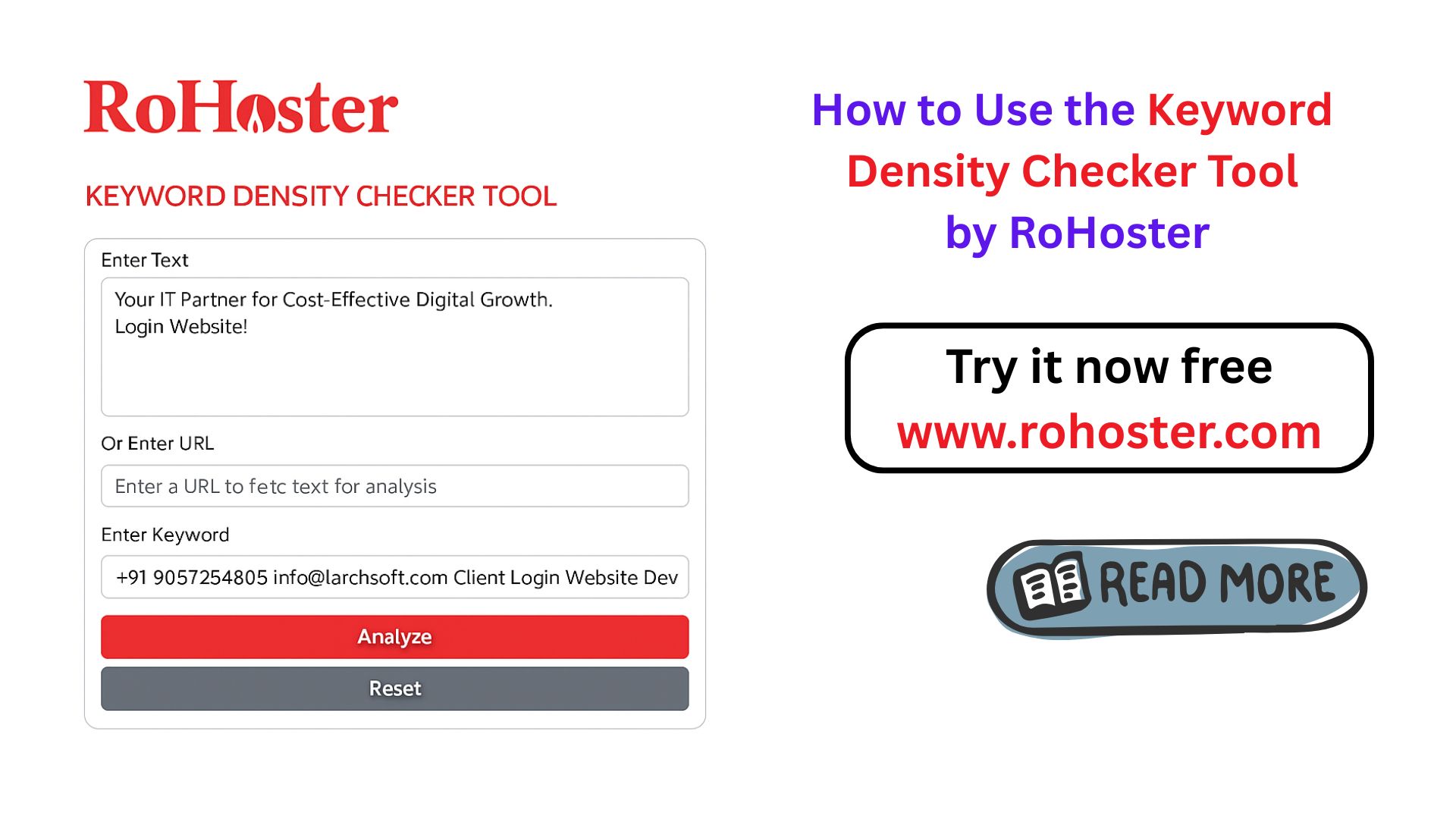How to Use the Keyword Density Checker Tool by RoHoster